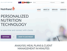 Tablet Screenshot of nutrihand-inc.com